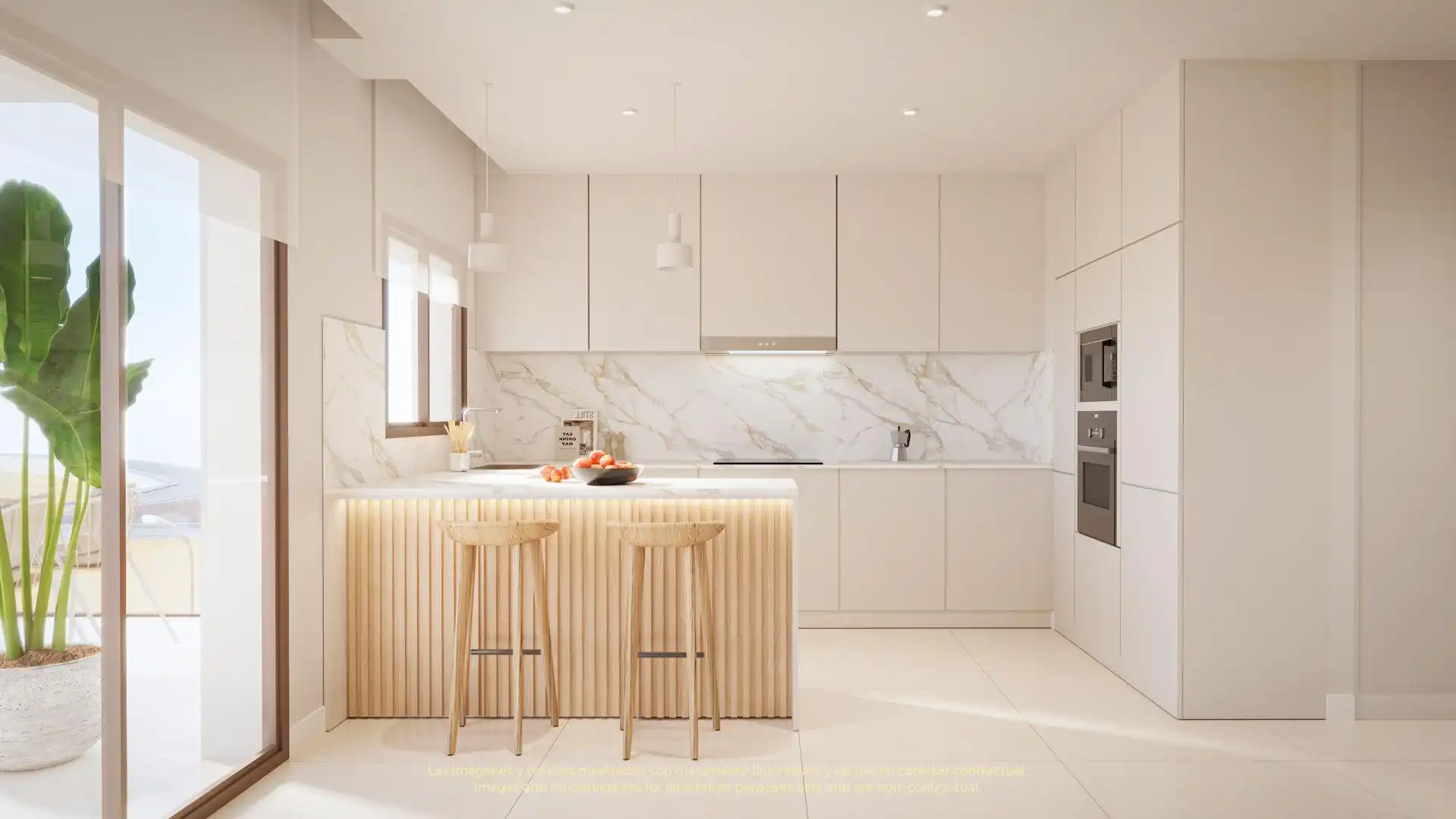Cocina de Apartamento en venta en Murcia con Aire acondicionado, Calefacción y Jardín privado