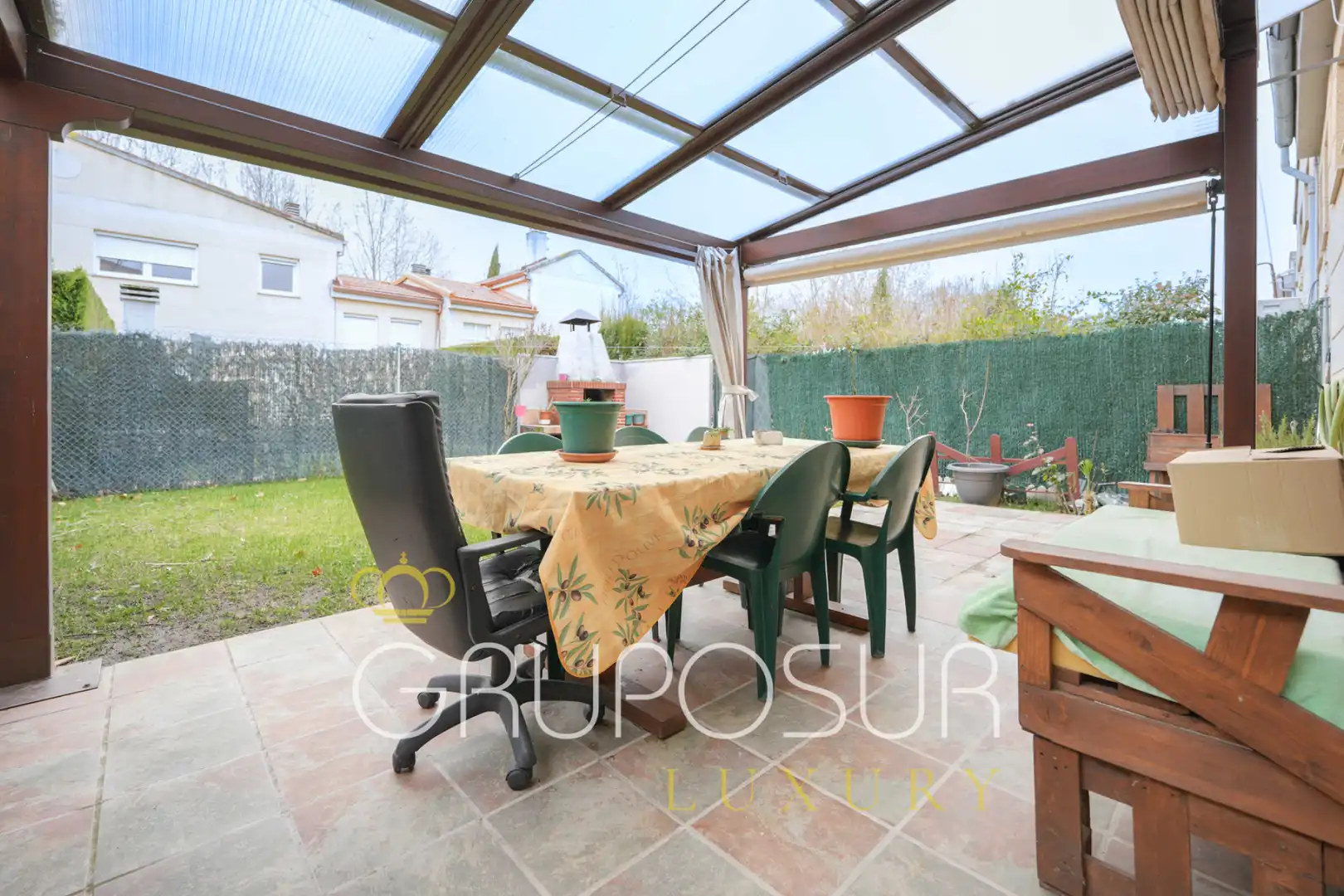 Jardín de Casa adosada en venta en Arroyo de la Encomienda con Calefacción, Jardín privado y Parquet
