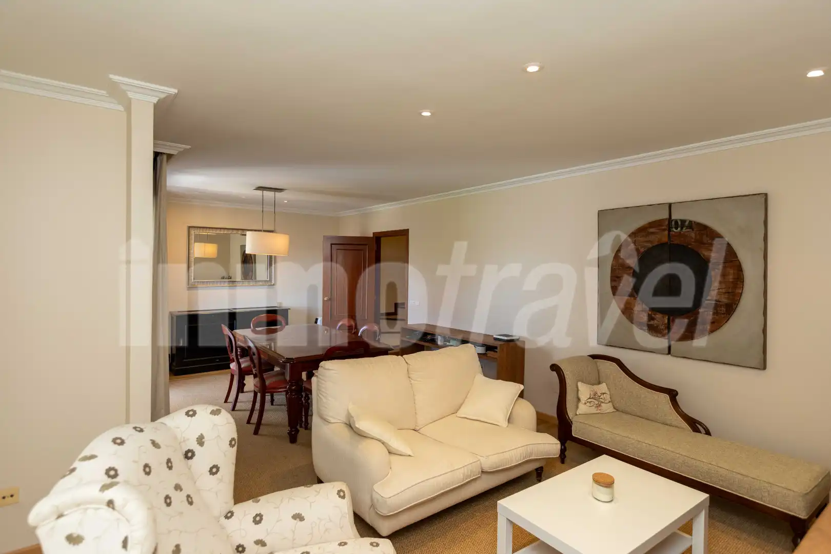 Sala d'estar de Casa adosada de lloguer en Sanxenxo amb Jardí privat, Terrassa i Moblat