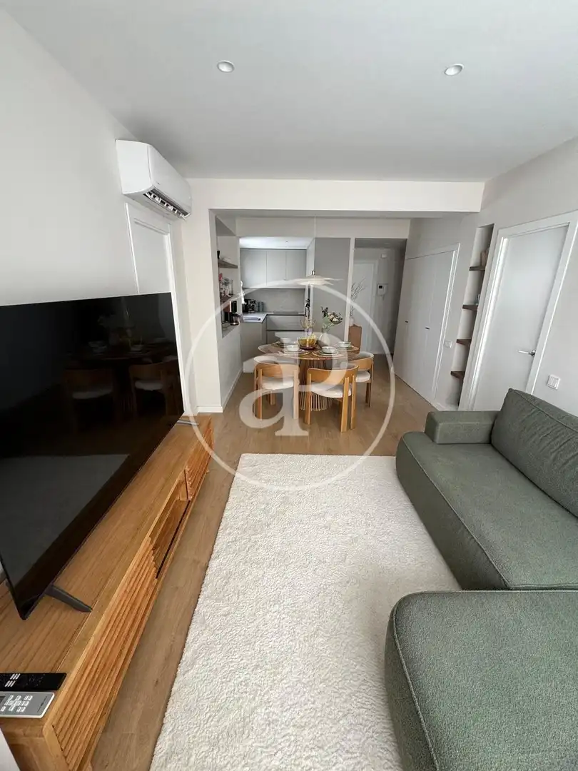 Living room of Flat for rent in Valencia  with Air Conditioner, Heating and Furnished
