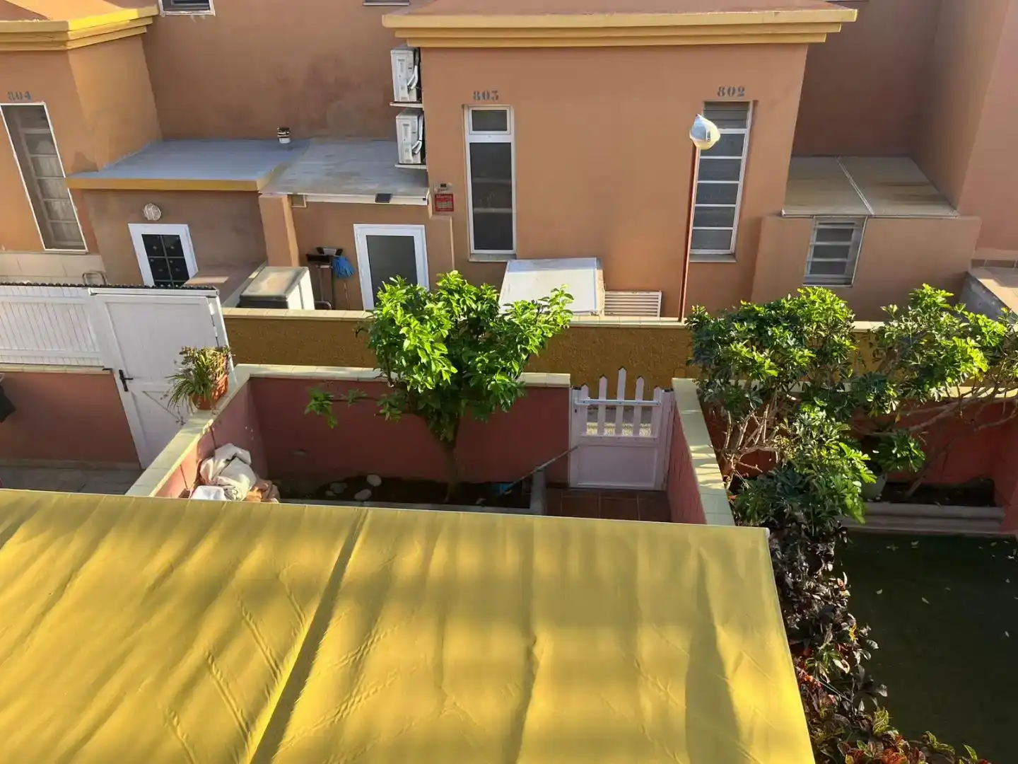 Terrasse von Maisonette zur Miete in San Bartolomé de Tirajana mit Klimaanlage, Schwimmbad und Möbliert