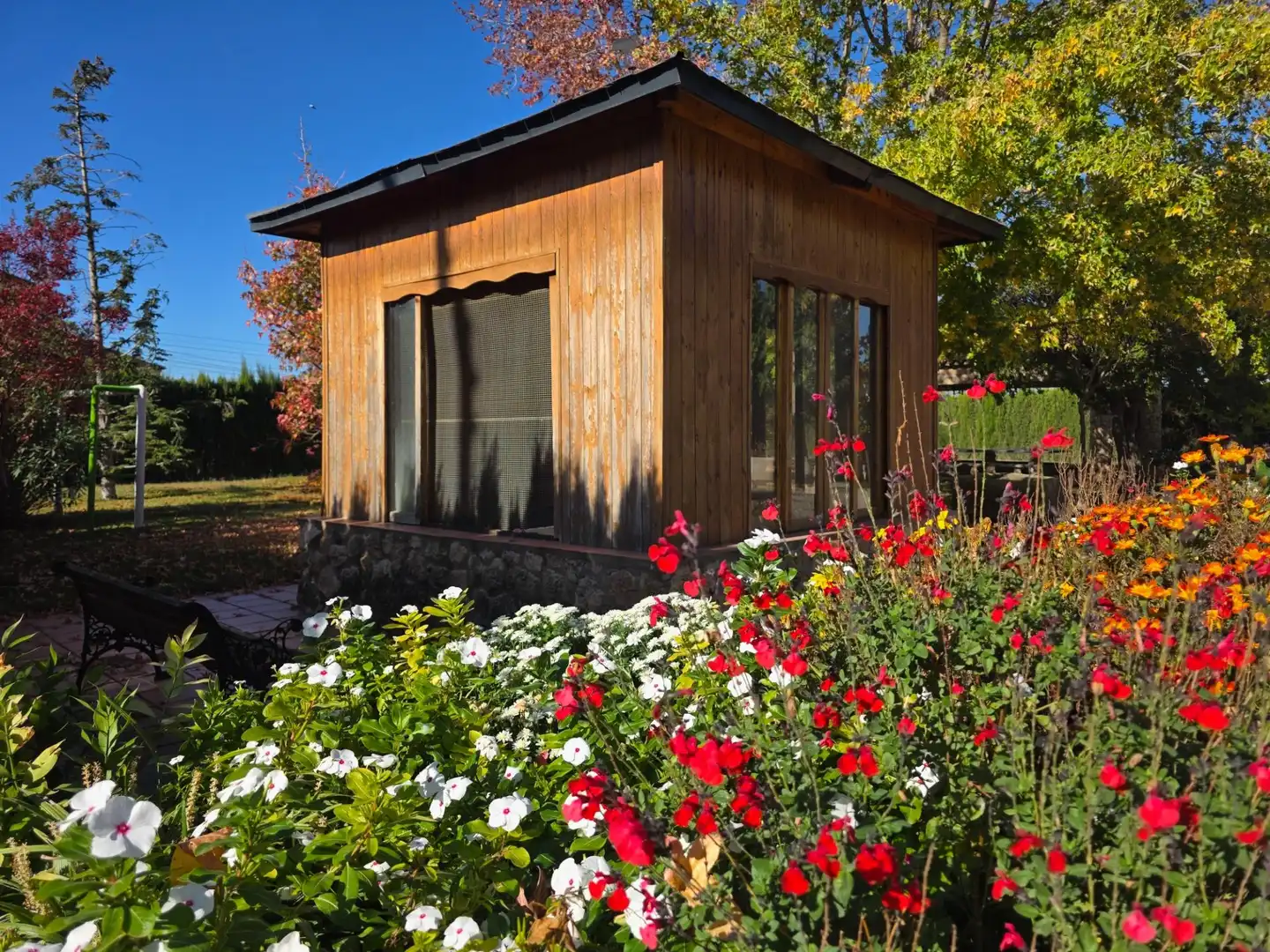 Jardí de Casa o xalet en venda en Almacelles amb Calefacció, Jardí privat i Terrassa
