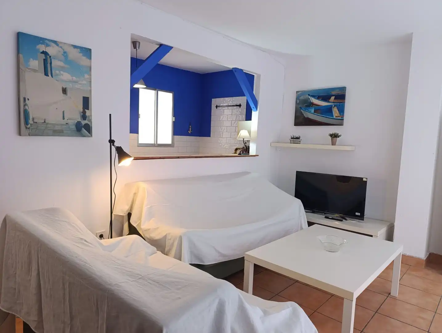 Sala de estar de Apartamento de alquiler en Puente Mayorga - Campamento