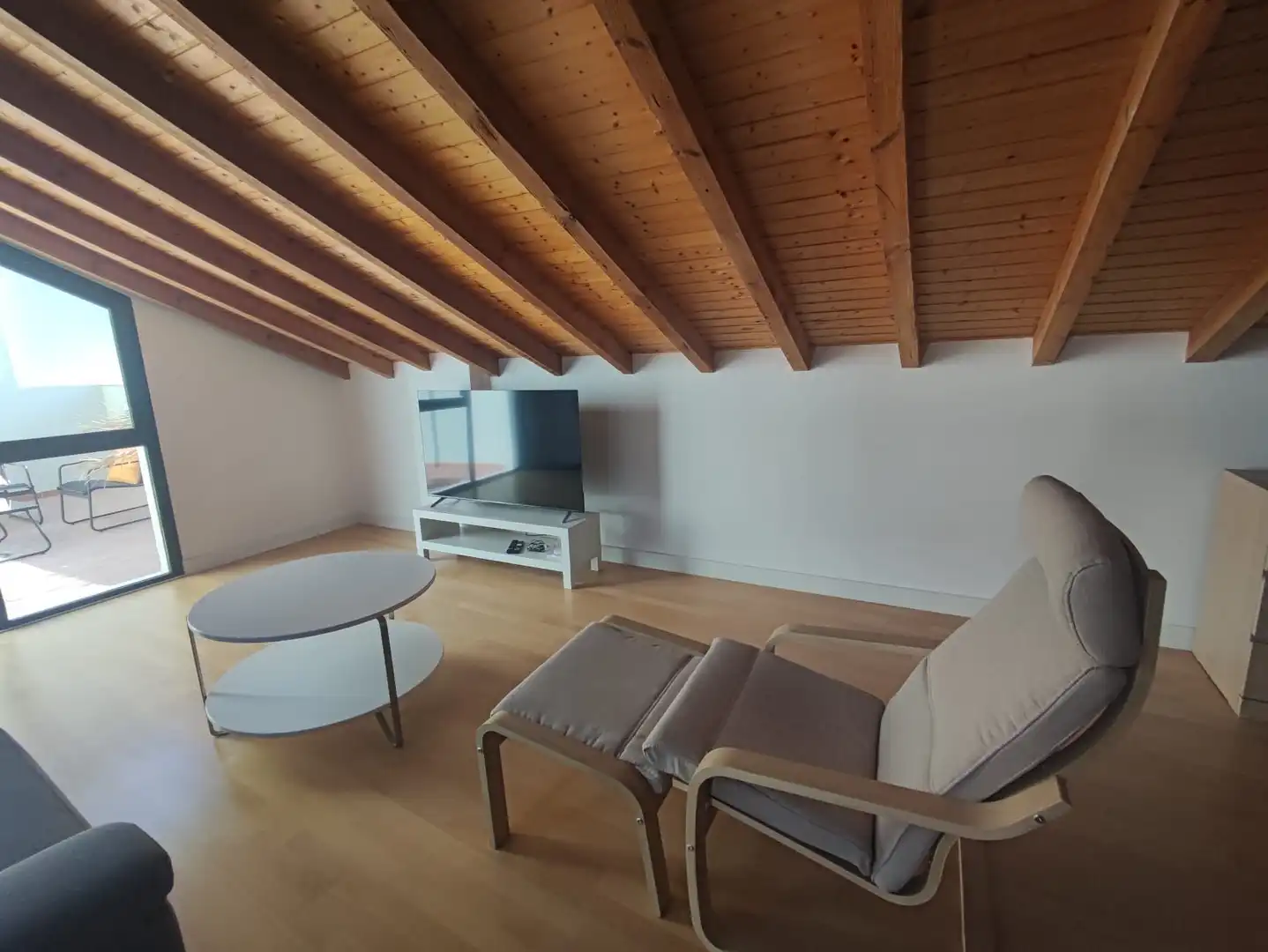Wohnzimmer von Loft zur Miete in Málaga mit Klimaanlage, Terrasse und Möbliert