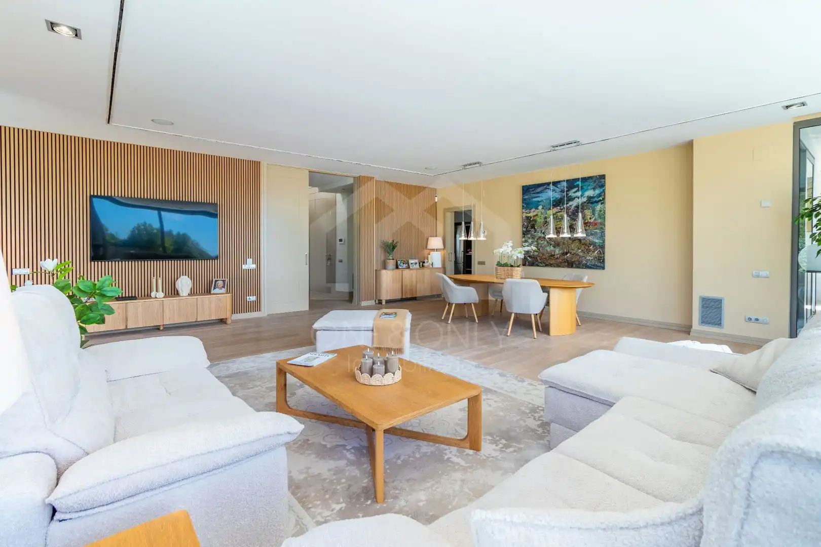 Sala de estar de Casa o chalet en venta en Mont-roig del Camp con Aire acondicionado, Calefacción y Jardín privado