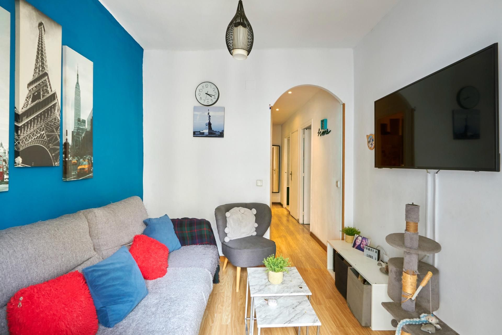 Sala de estar de Piso en venta en  Barcelona Capital con Aire acondicionado, Terraza y Balcón