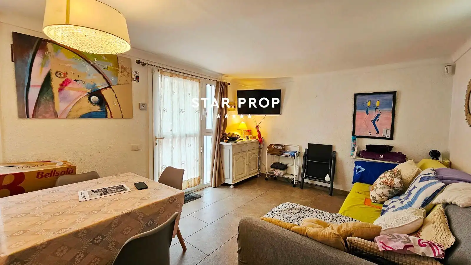 Sala de estar de Piso en venta en Llançà con Jardín privado, Terraza y Trastero