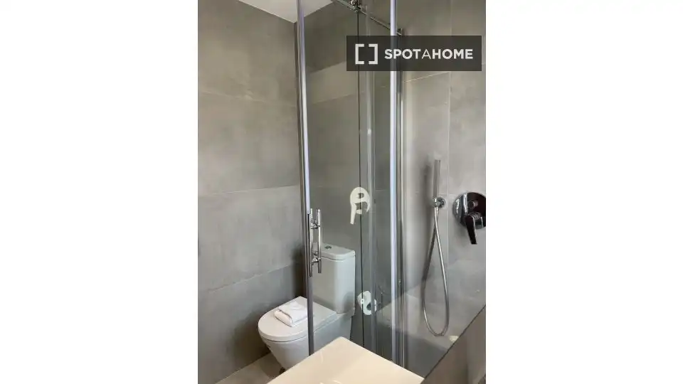 Bathroom of Study for share in Madrid  with Air Conditioner, Terrace and Furnished