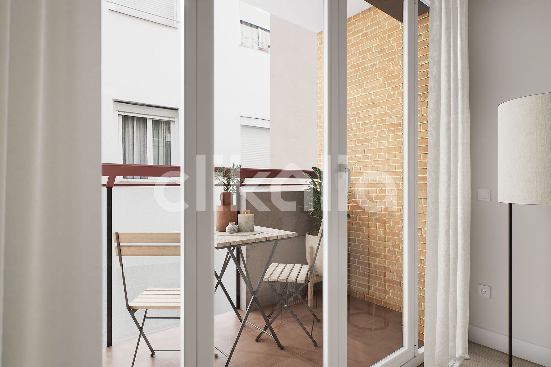 Balcony of Flat for sale in  Madrid Capital  with Air Conditioner, Heating and Terrace