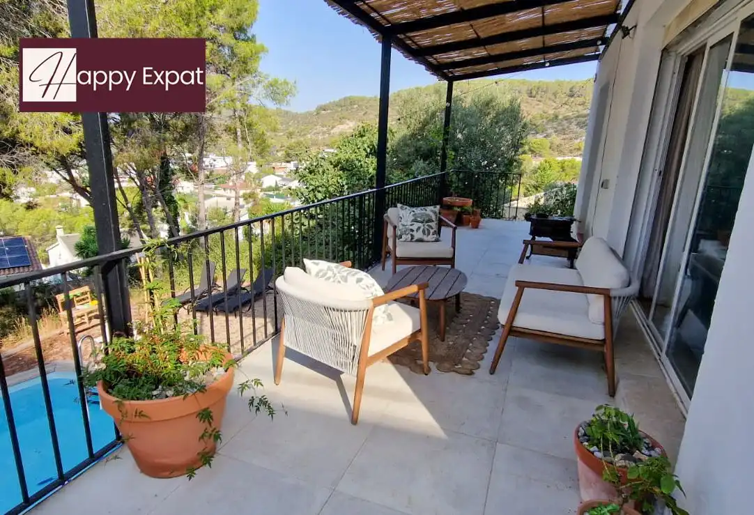 Terrassa de Casa o xalet en venda en Sant Pere de Ribes amb Aire condicionat, Calefacció i Jardí privat