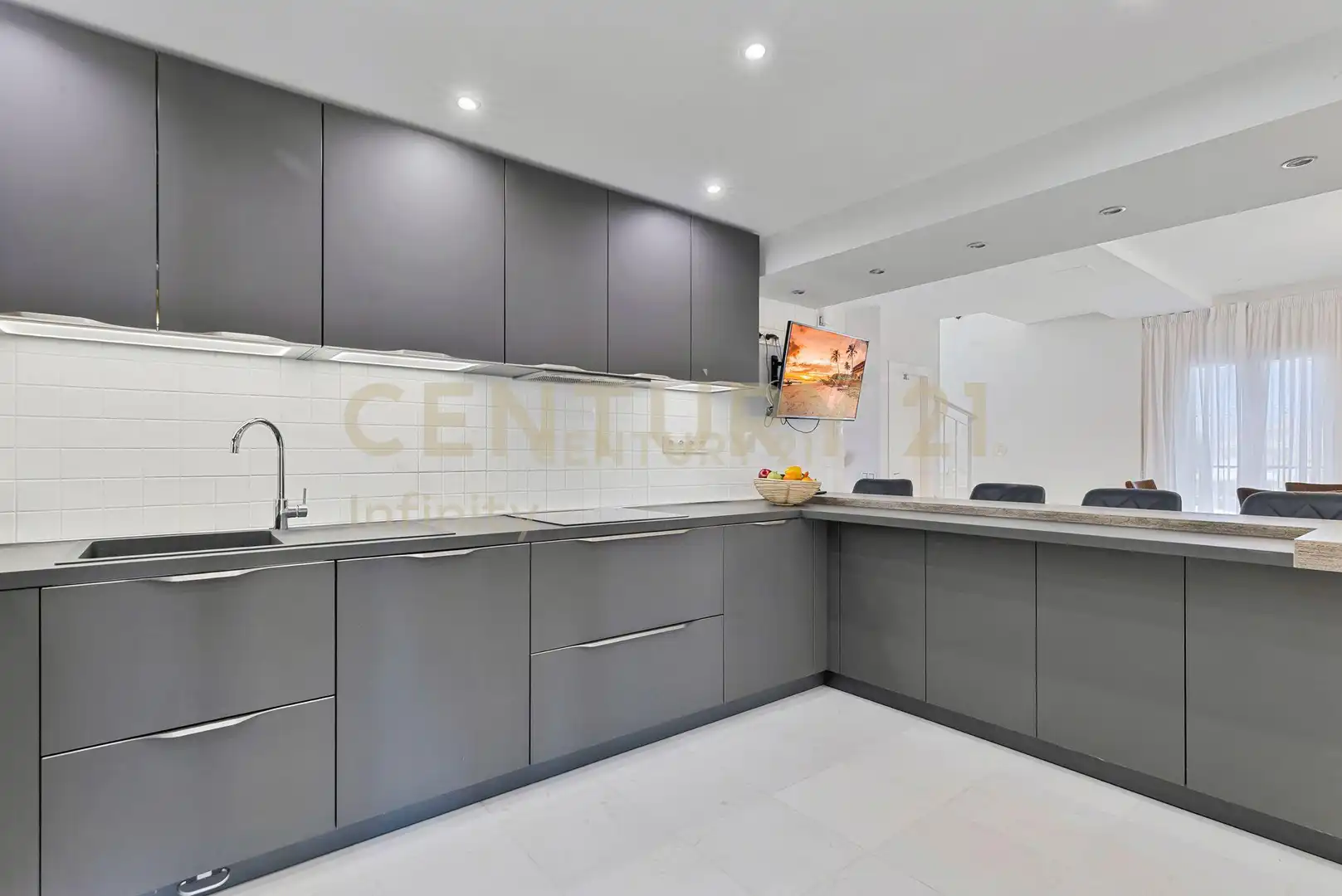 Cocina de Apartamento en venta en Mijas con Aire acondicionado, Jardín privado y Piscina