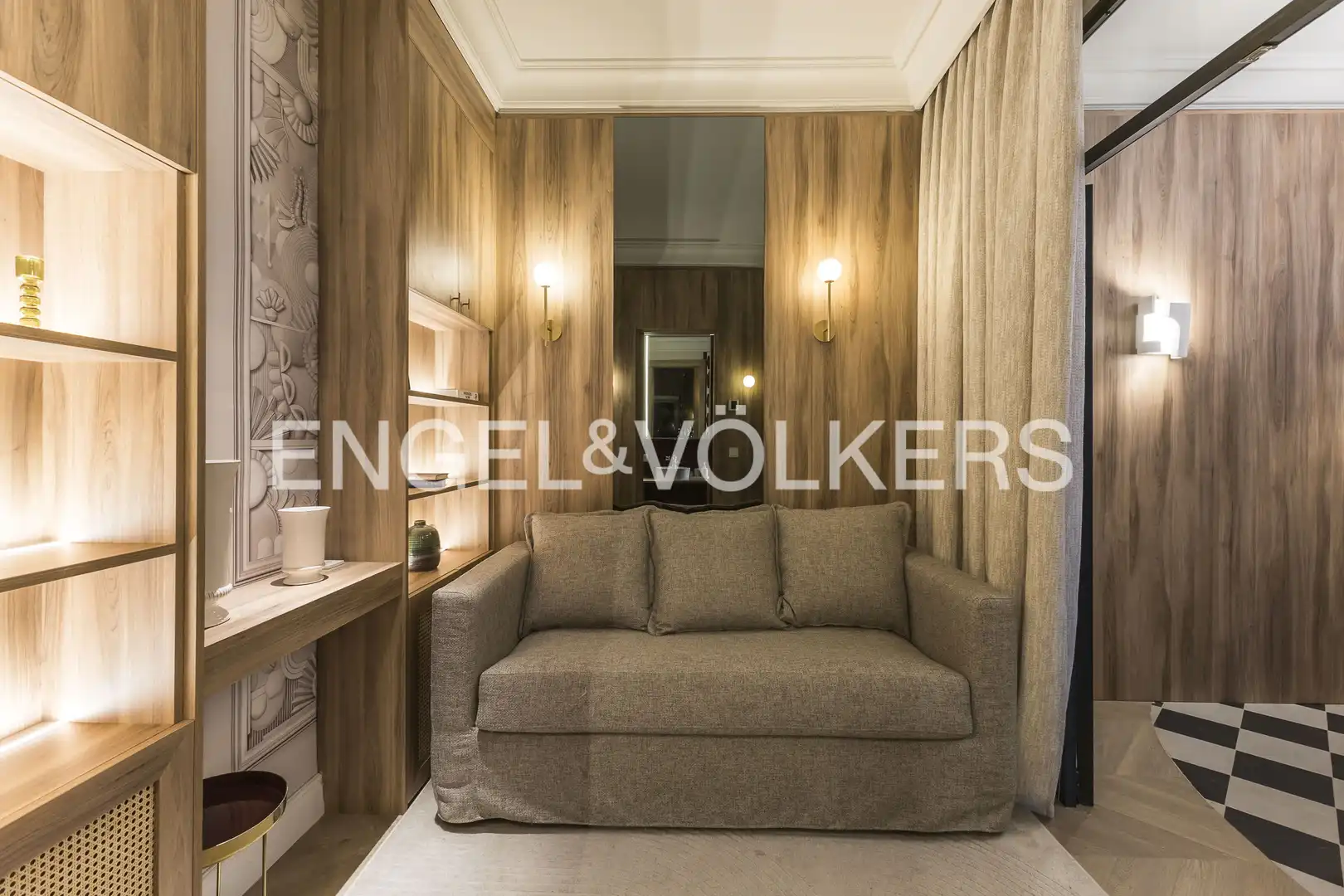Wohnzimmer von Wohnung zur Miete in Madrid mit Klimaanlage, Heizung und Möbliert