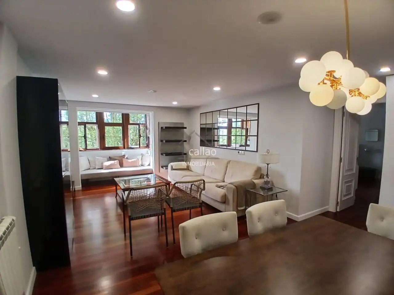 Living room of Flat for rent in Ferrol  with Heating, Storage room and Furnished