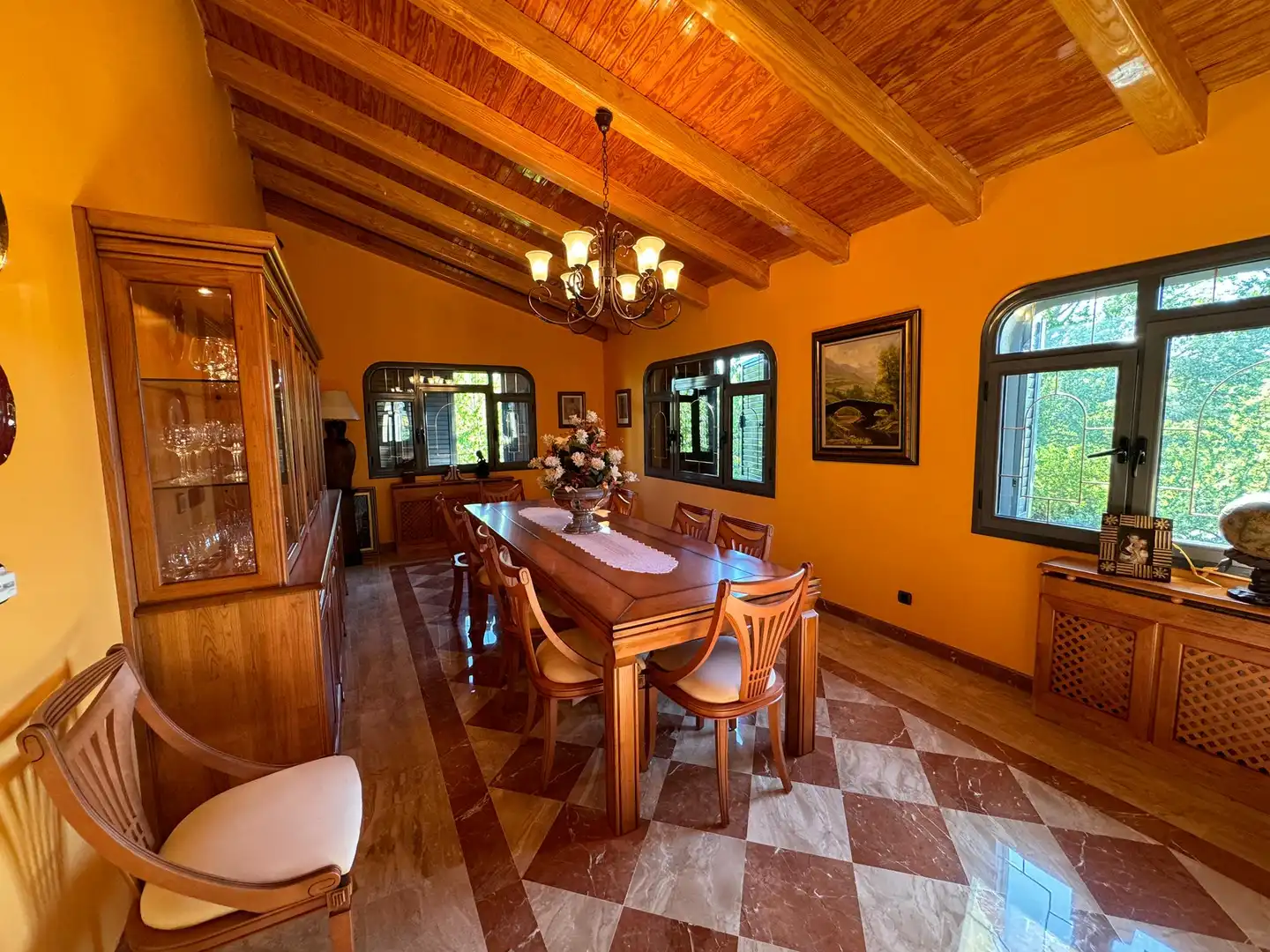 Dining room of Houses for sale in Cacabelos  with Heating, Private garden and Parquet flooring
