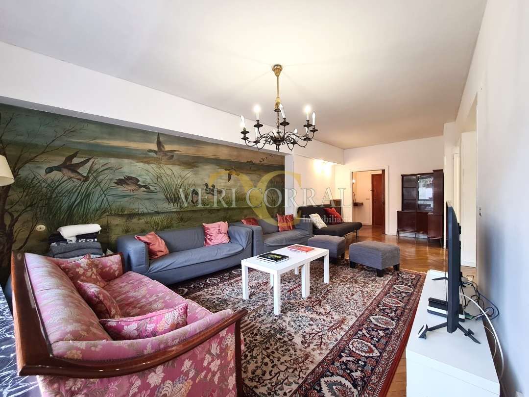Living room of Flat for sale in Gijón   with Heating, Terrace and Furnished