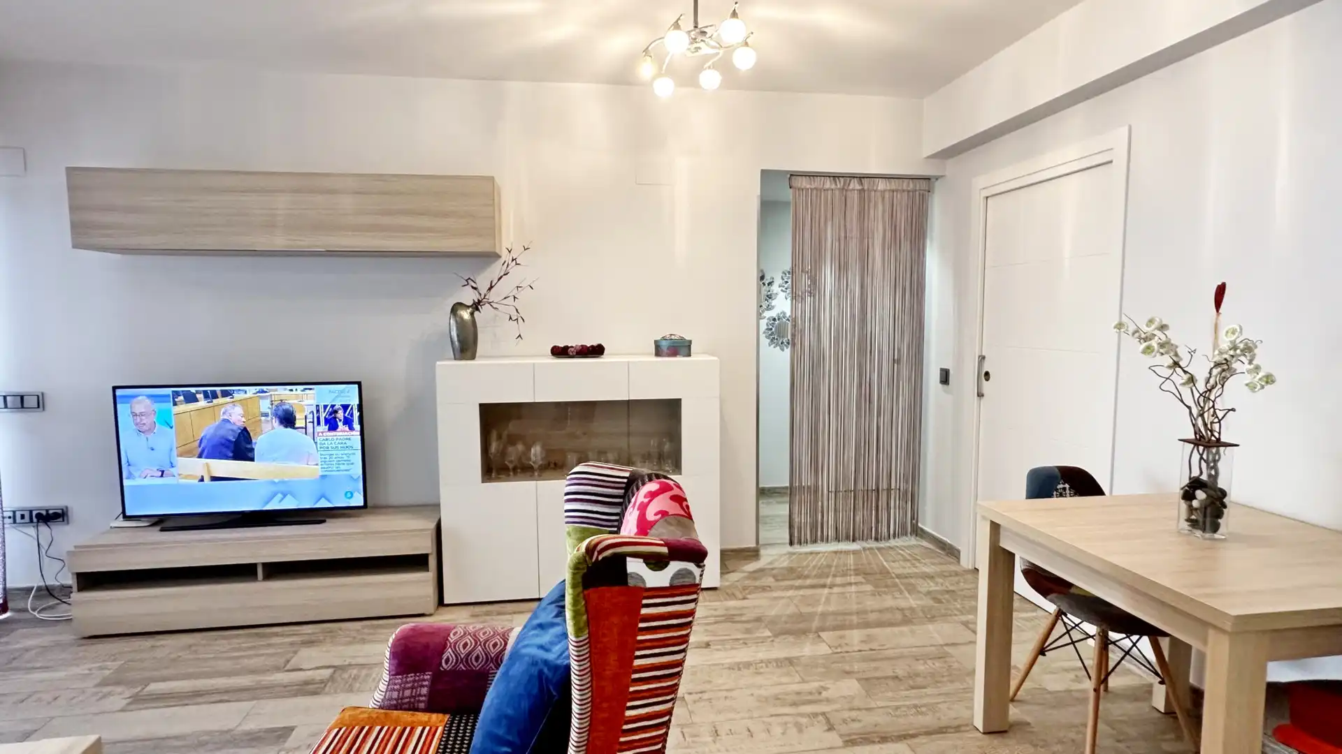 Sala de estar de Apartamento de alquiler en Gandia con Terraza, Amueblado y Horno