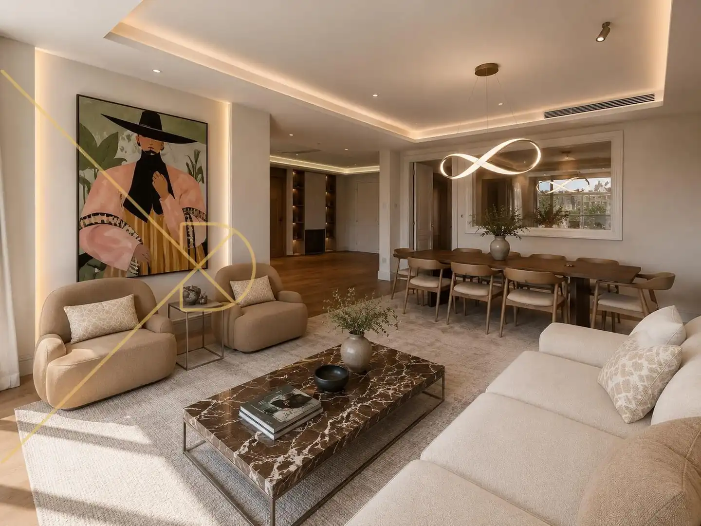Wohnzimmer von Dachboden zur Miete in Barcelona mit Klimaanlage, Heizung und Parkett
