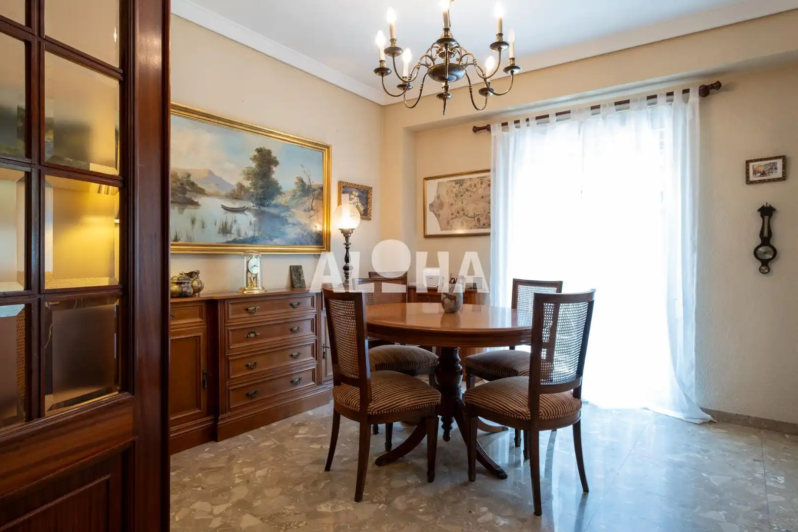 Dining room of Flat for rent in Valencia  with Air Conditioner, Heating and Furnished