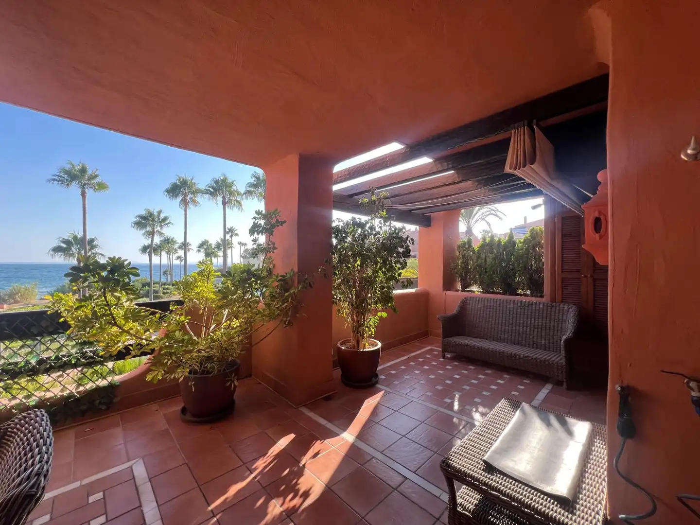 Terrace of Flat for sale in Estepona  with Air Conditioner, Private garden and Terrace