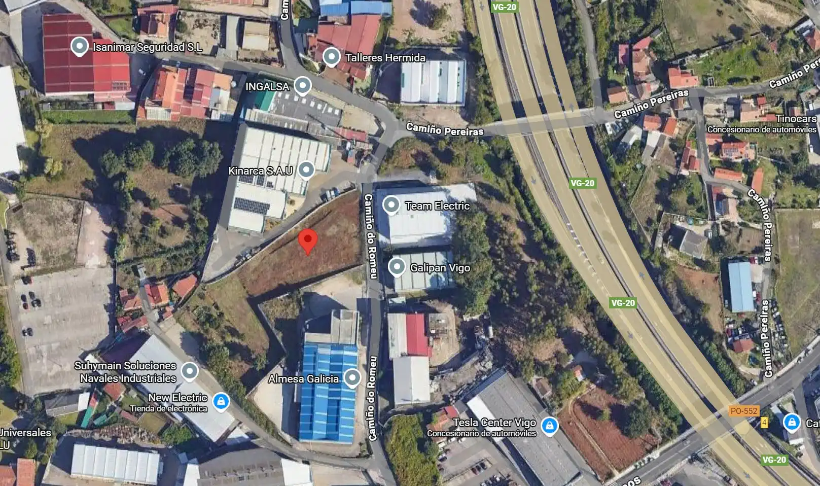 Vista exterior de Terreno industrial en venta en Vigo 