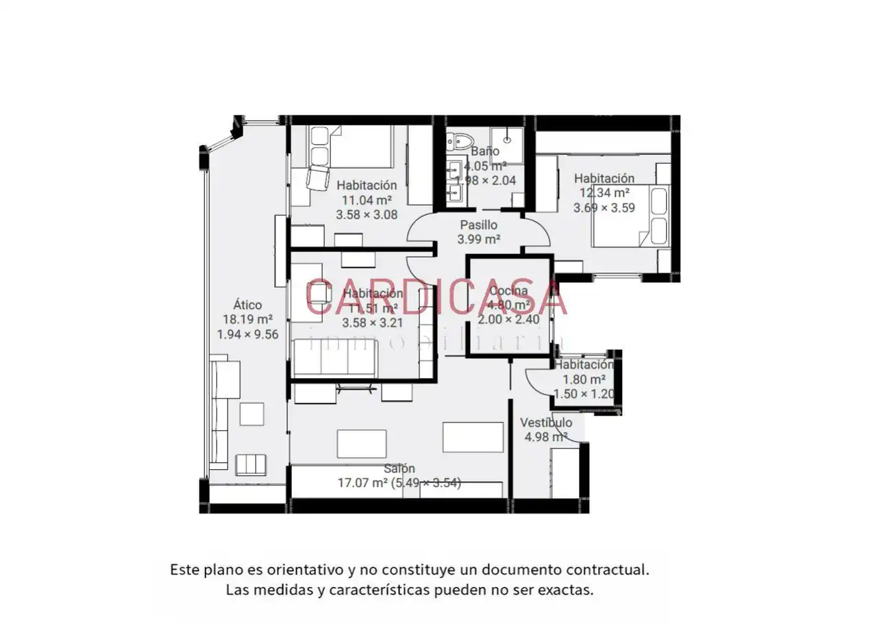 Àtic en venda en Vigo  amb Calefacció, Parquet i Terrassa