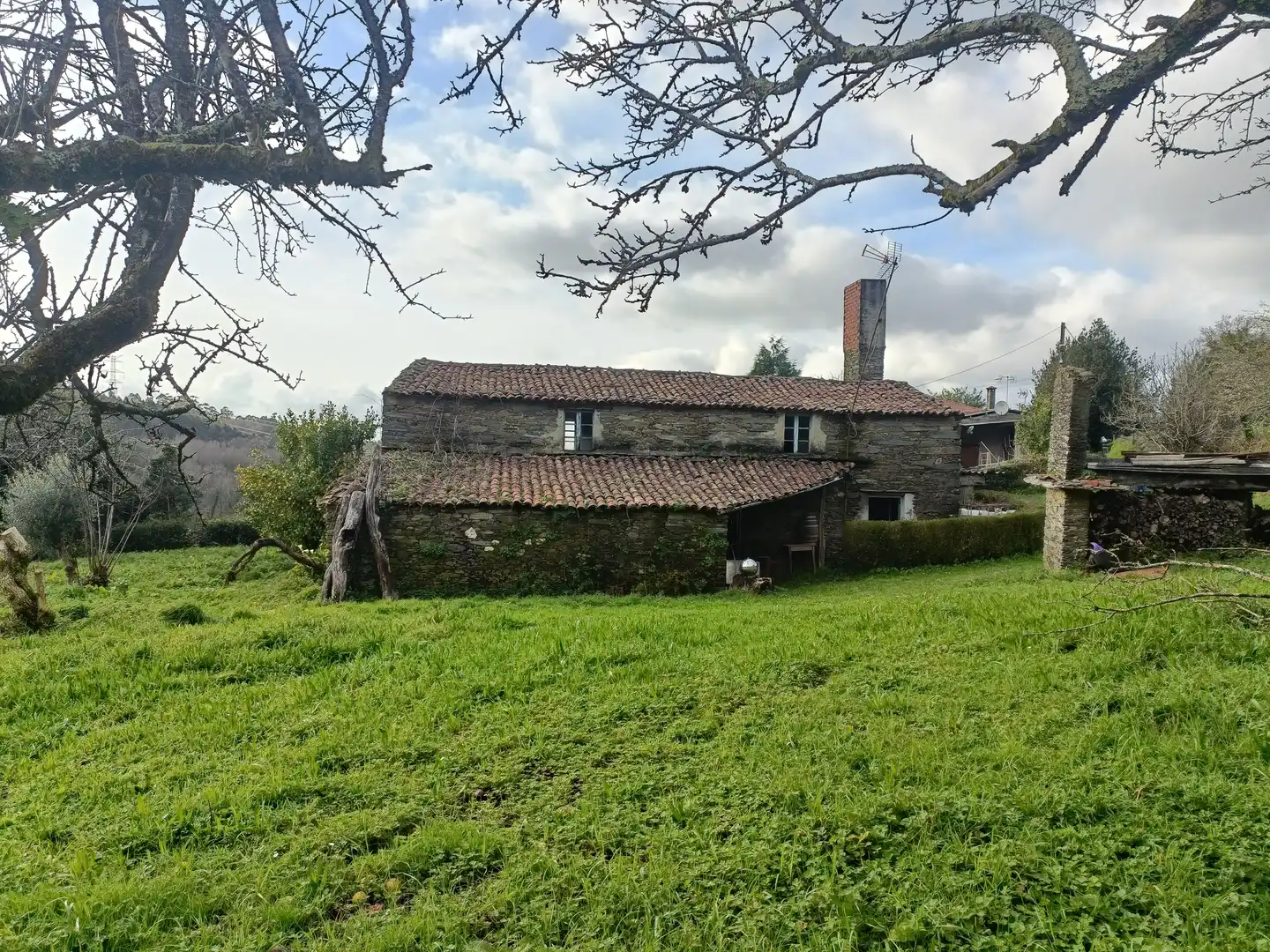 Vista exterior de Casa o xalet en venda en Cesuras amb Jardí privat