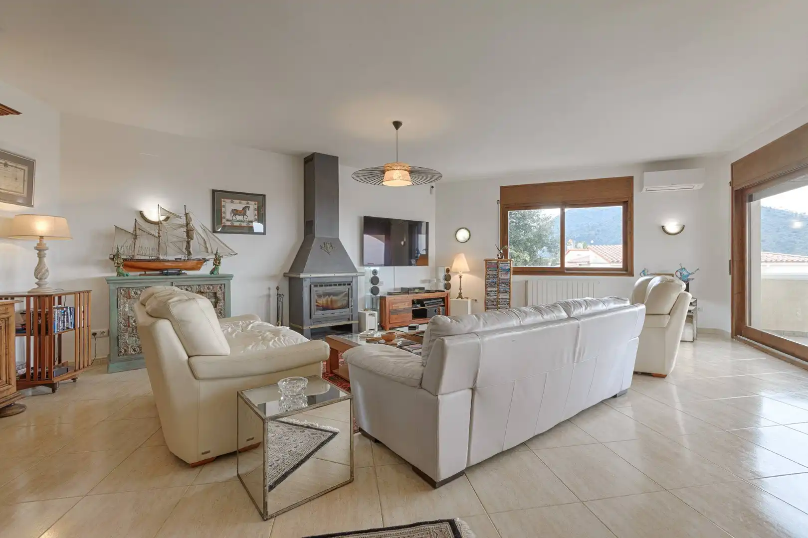 Living room of Houses for sale in Roses  with Private garden, Terrace and Swimming Pool