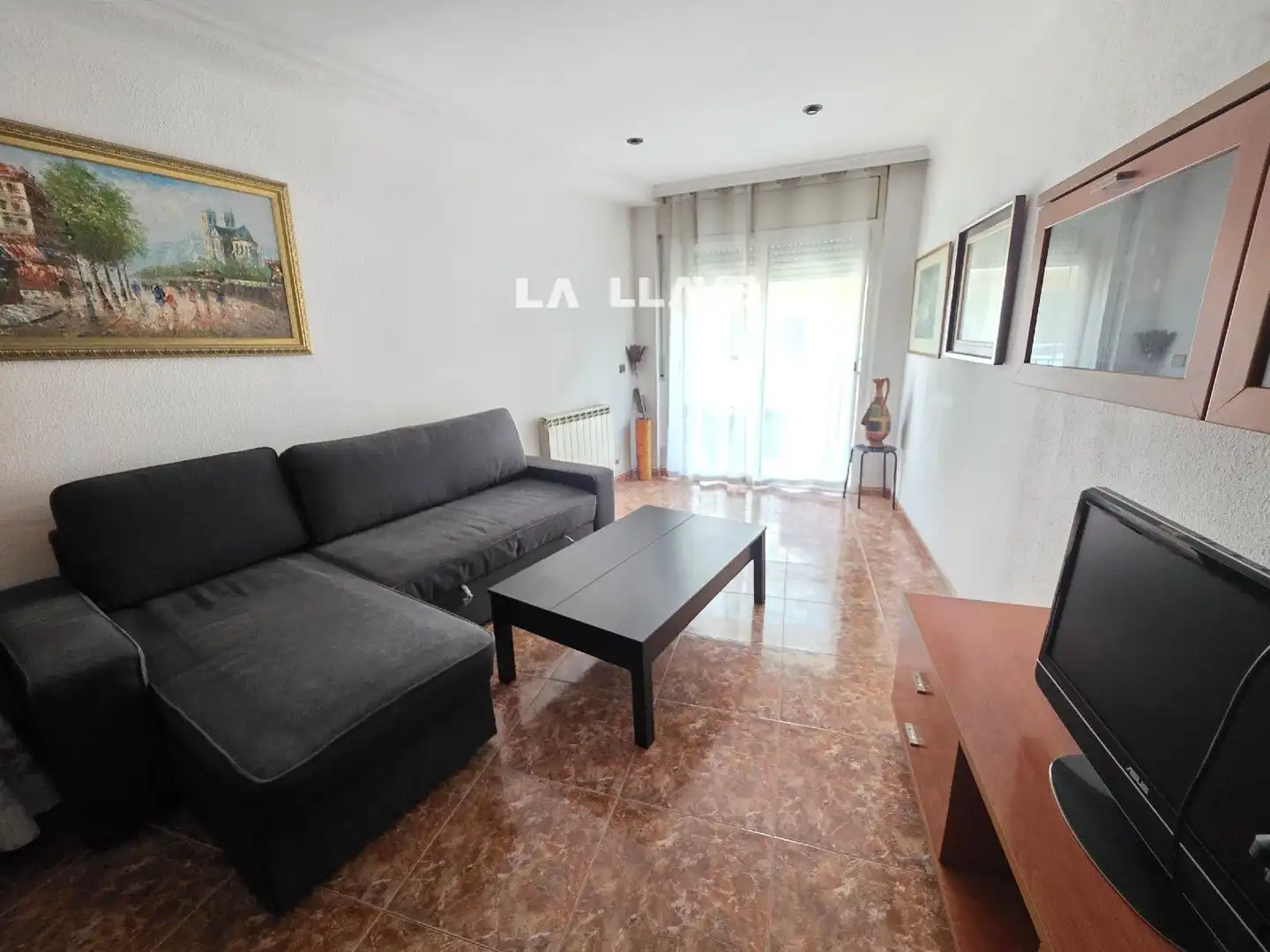 Sala de estar de Piso en venta en Blanes con Calefacción, Terraza y Amueblado