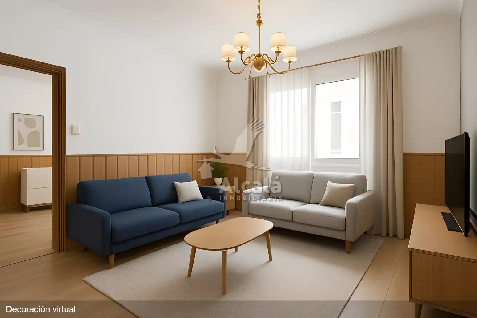 Sala de estar de Casa adosada en venta en Alcalá de Henares