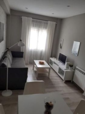 Sala d'estar de Pis de lloguer en Ourense Capital  amb Parquet i Terrassa
