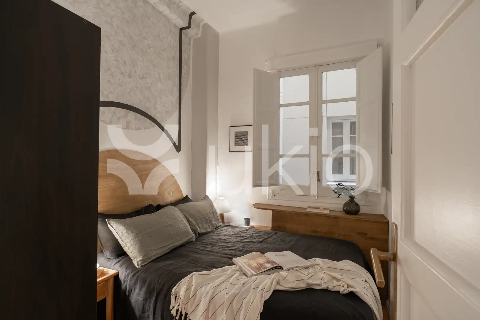 Habitación de Apartamento de alquiler en Madrid con Aire acondicionado, Calefacción y Amueblado