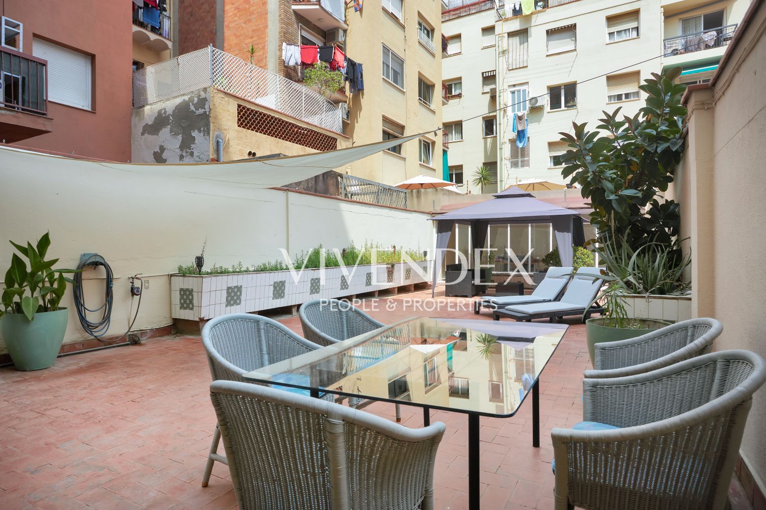 Terrace of Flat for sale in  Barcelona Capital  with Heating, Terrace and Furnished