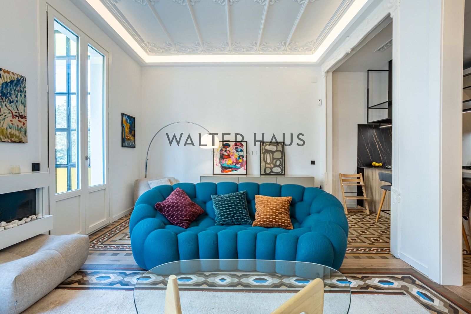 Sala d'estar de Pis en venda en  Barcelona Capital amb Aire condicionat, Calefacció i Terrassa