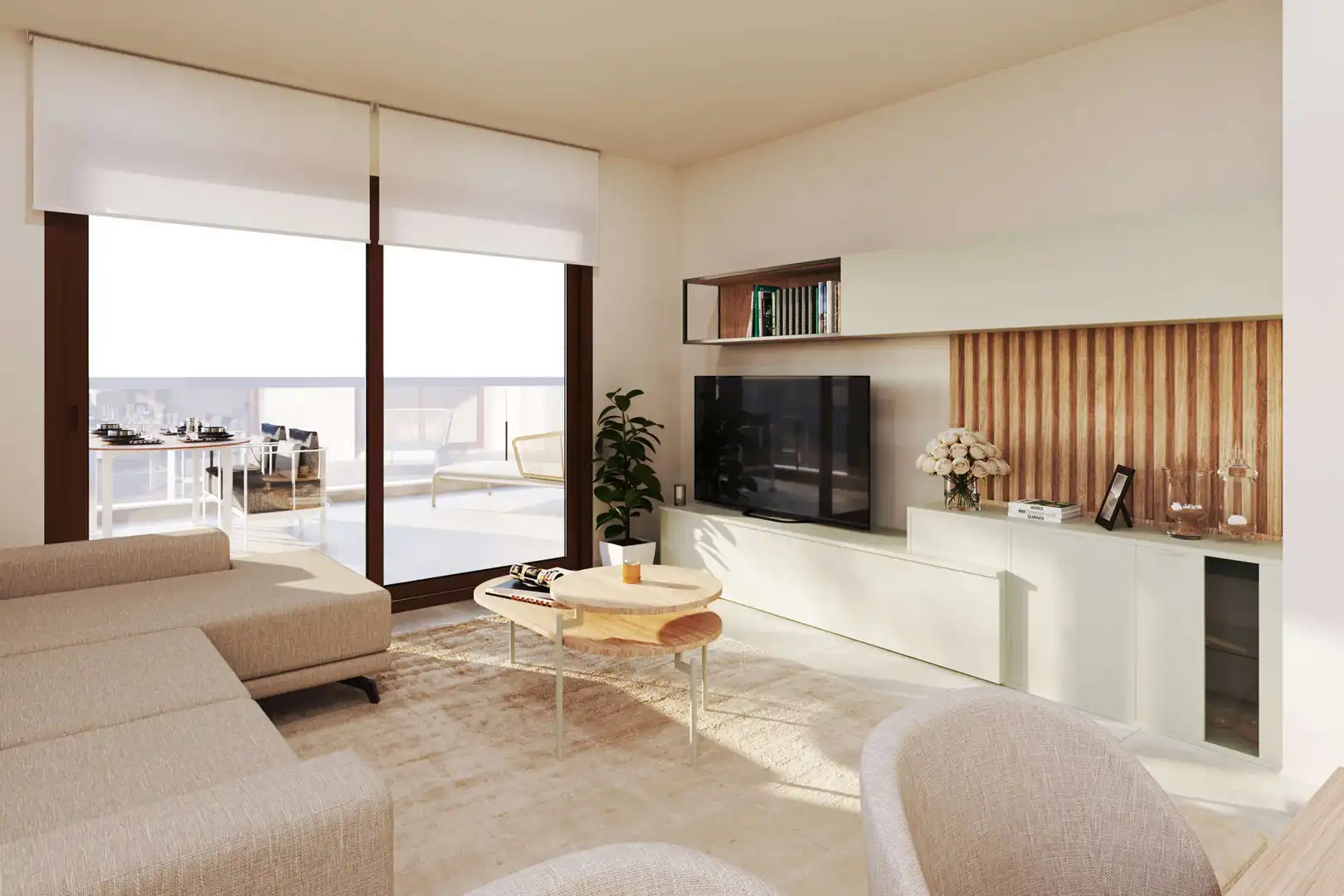 Living room of Flat for sale in Capdepera  with Heating, Terrace and Balcony