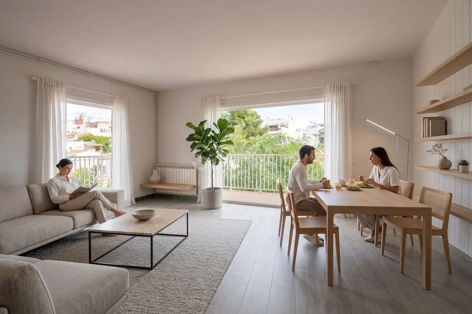 Sala de estar de Ático en venta en Sitges con Aire acondicionado, Calefacción y Terraza