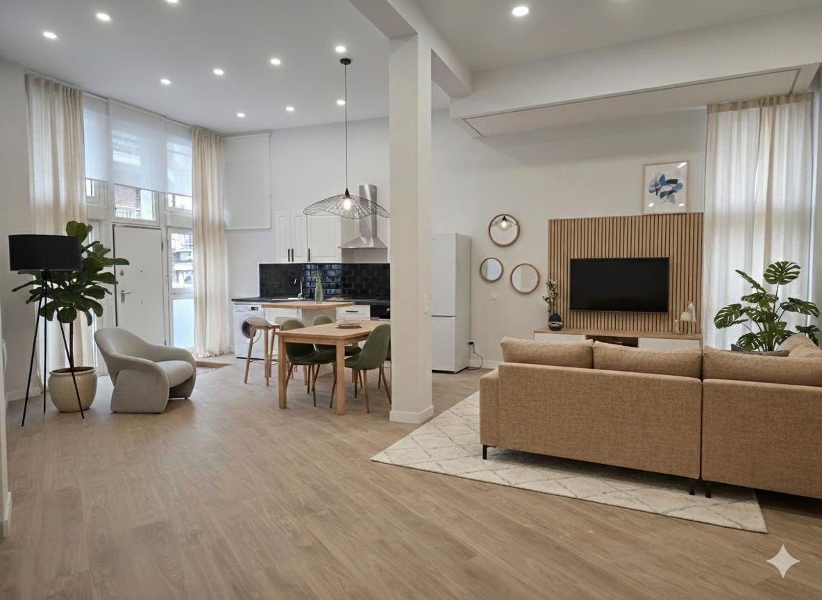 Living room of Flat for sale in  Madrid Capital  with Oven and Washing machine