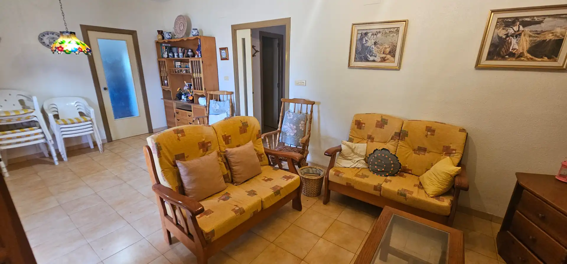 Sala d'estar de Casa o xalet en venda en Corbera amb Terrassa, Moblat i Balcó
