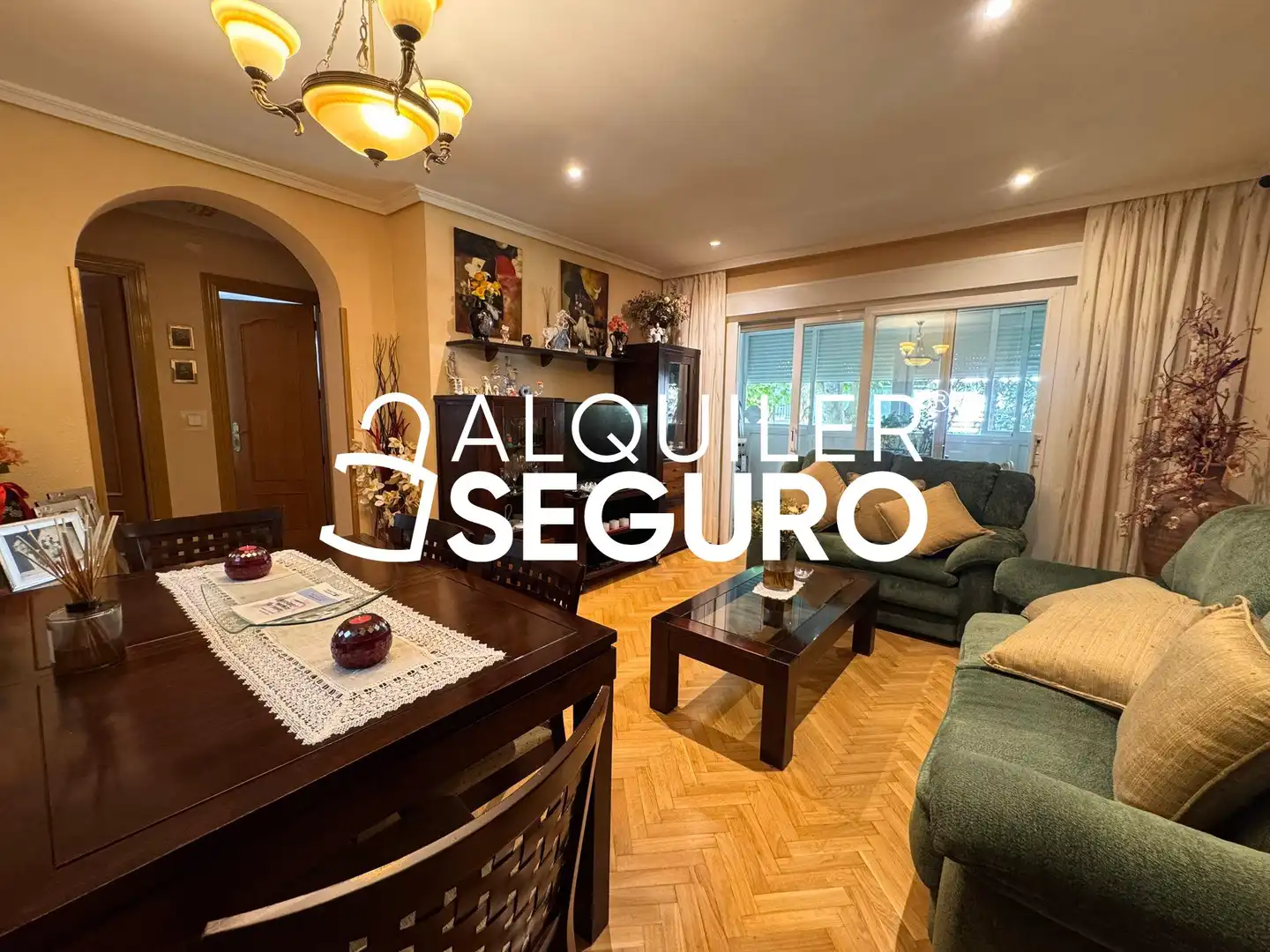 Sala de estar de Piso de alquiler en Madrid con Calefacción, Terraza y Amueblado