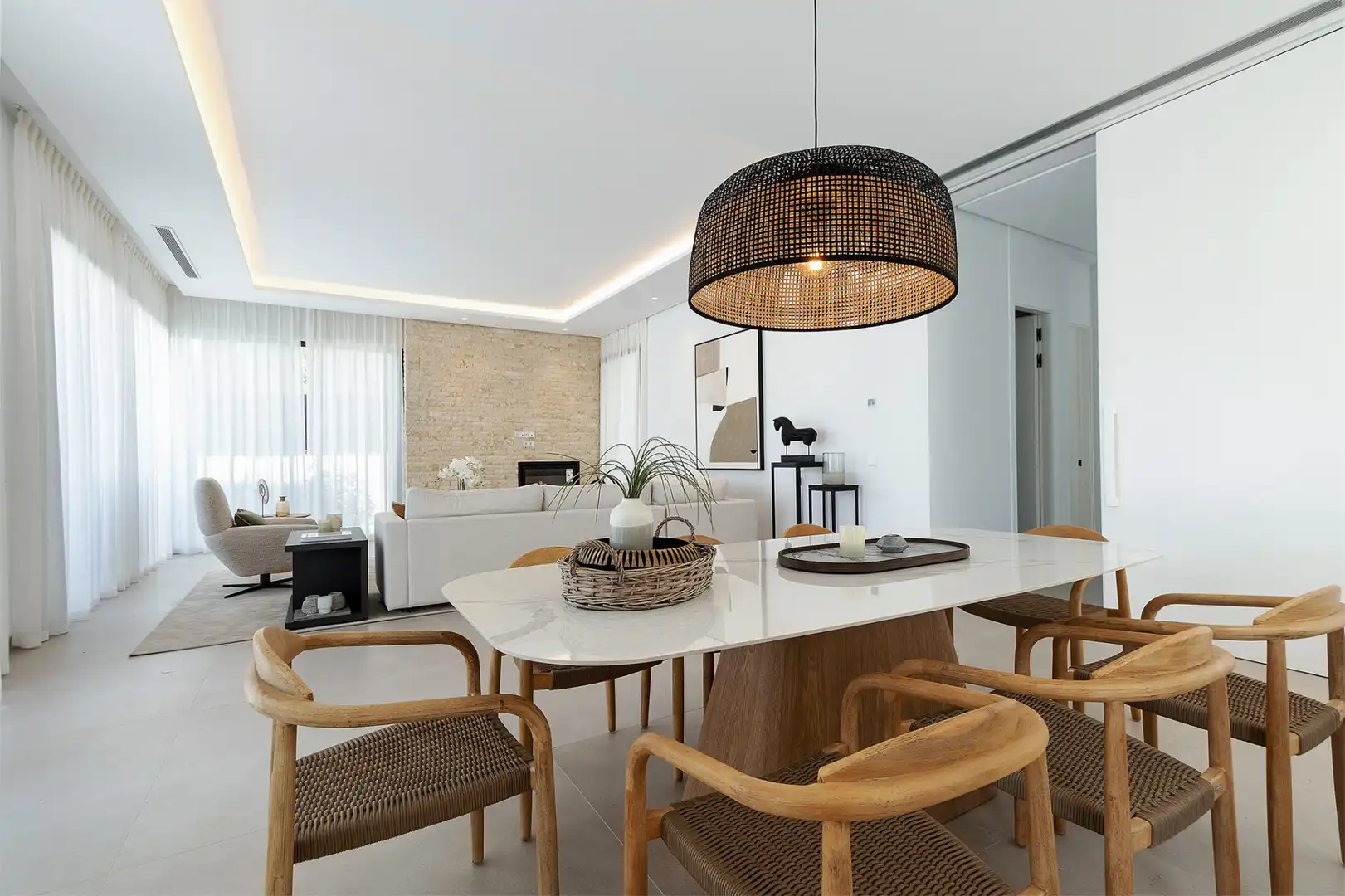 Dining room of Houses for sale in Marbella  with Air Conditioner, Private garden and Terrace