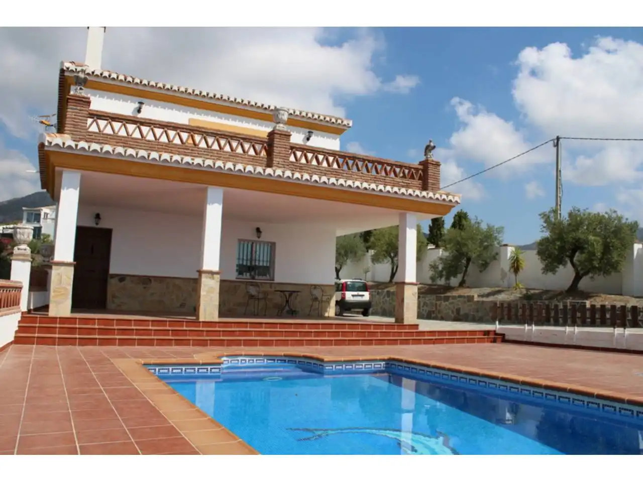 Piscina de Finca rústica de alquiler en Jete con Terraza, Piscina y Amueblado