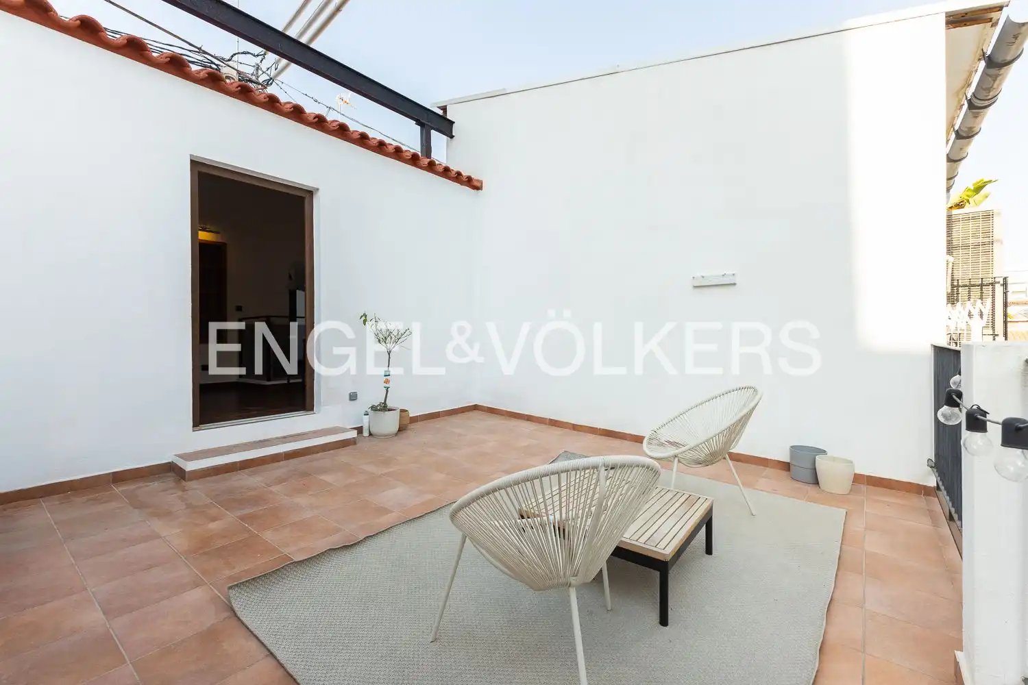 Terrasse von Maisonette zur Miete in Valencia mit Klimaanlage, Heizung und Parkett