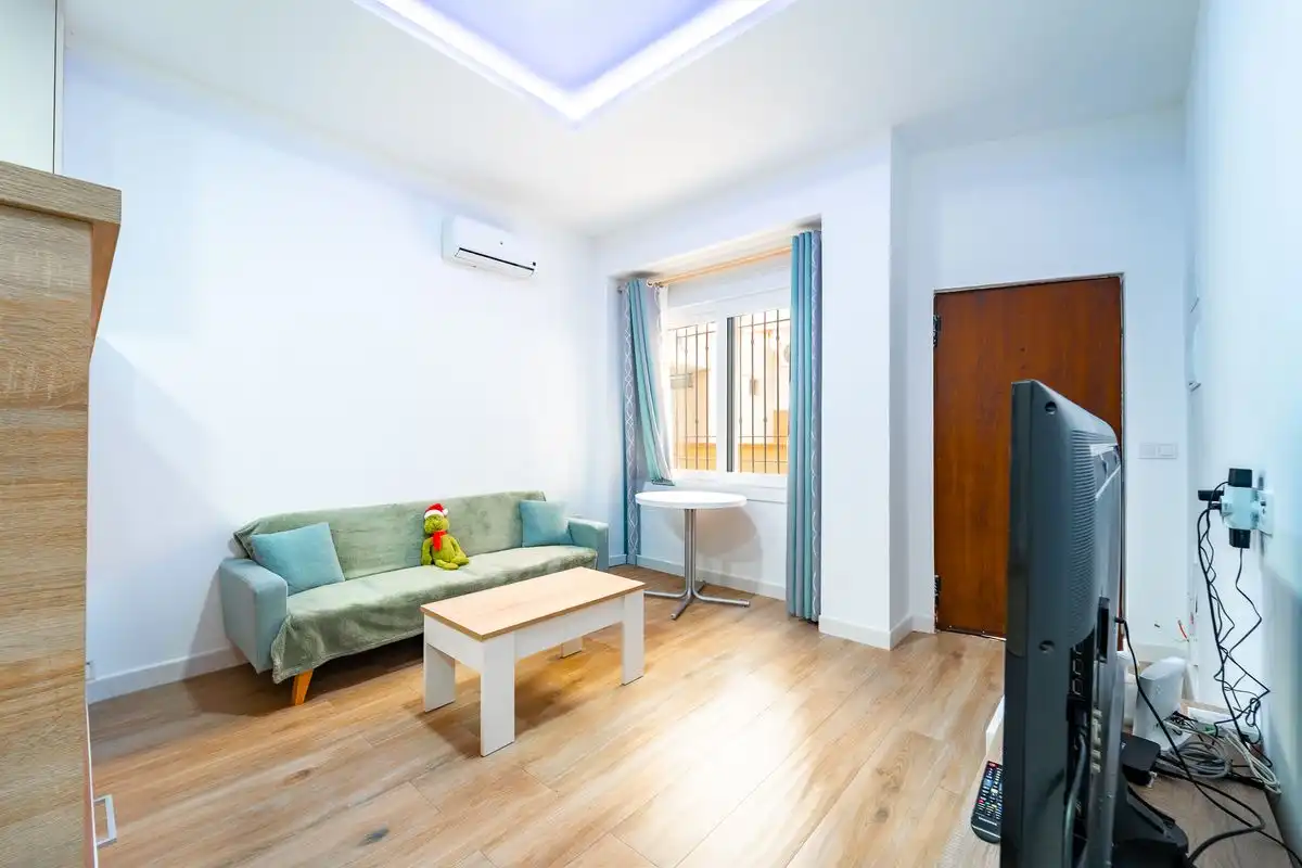 Sala d'estar de Estudi en venda en Málaga amb Aire condicionat, Calefacció i Moblat