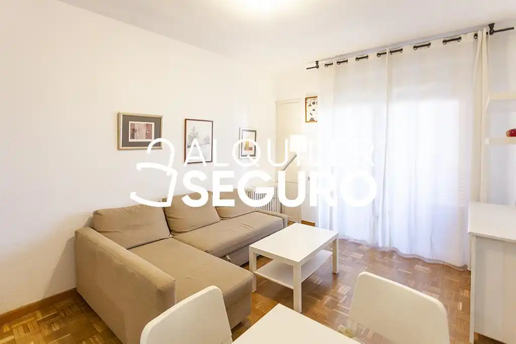 Living room of Flat for rent in Madrid  with Heating, Terrace and Furnished