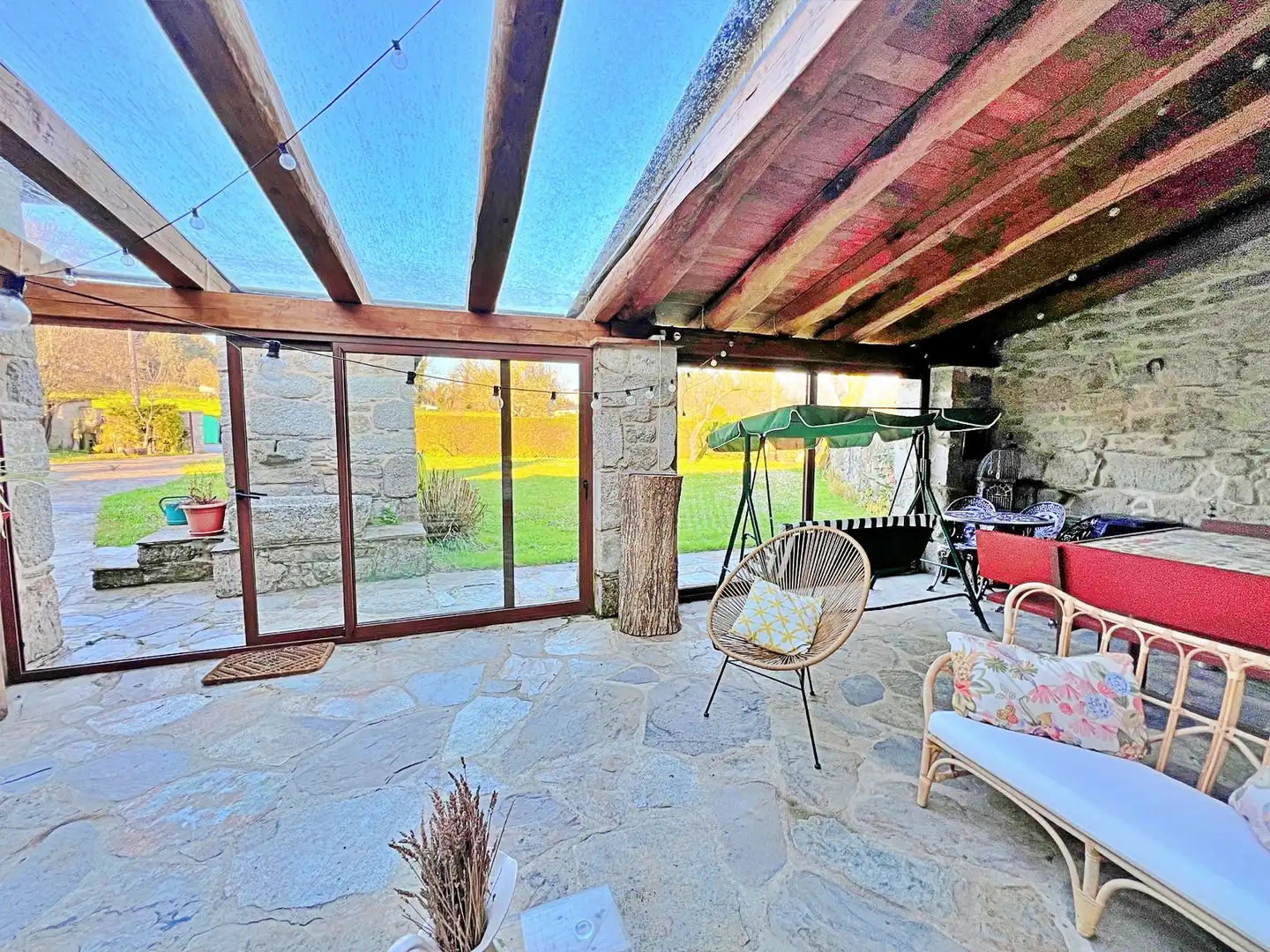 Terraza de Casa o chalet de alquiler en Lugo con Calefacción, Jardín privado y Amueblado