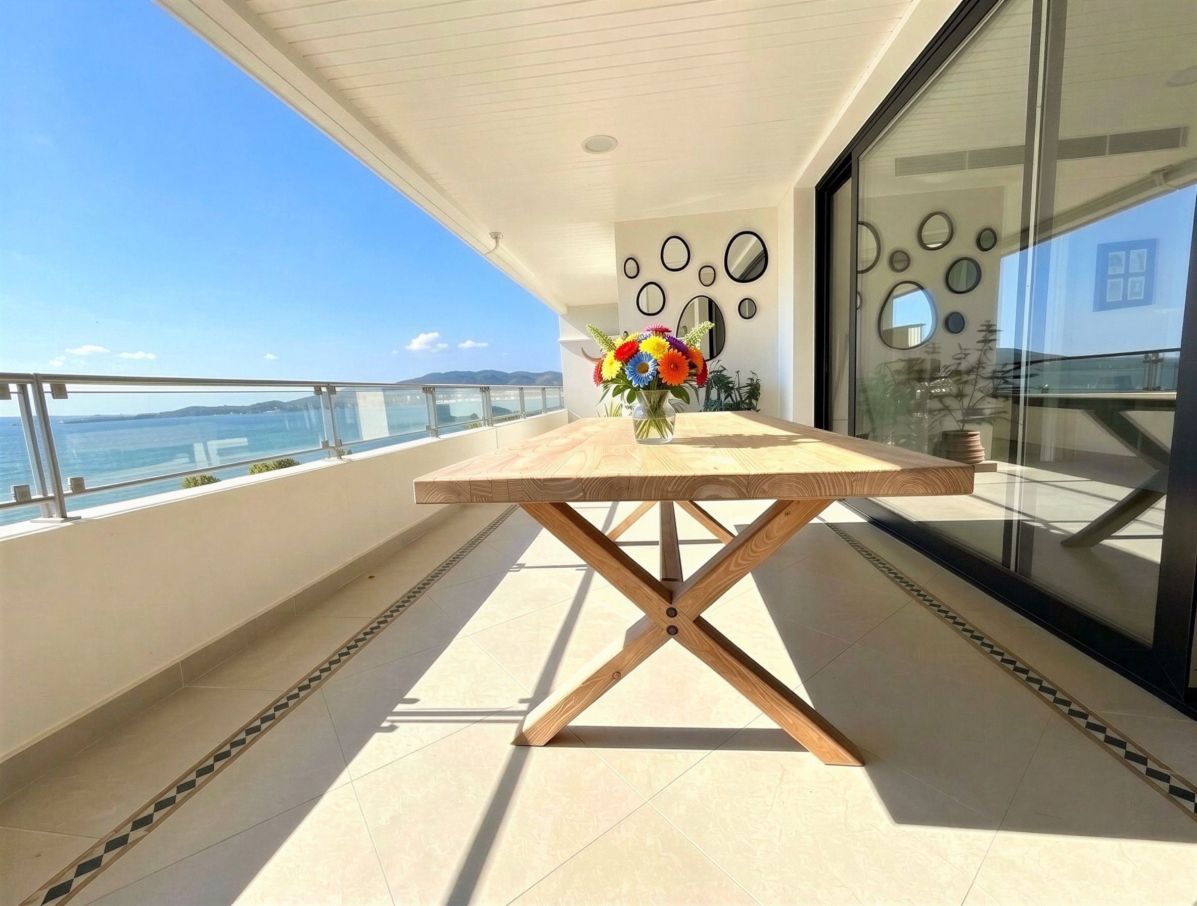 Terrasse von Wohnungen zum Verkauf in  Palma de Mallorca mit Klimaanlage, Privatgarten und Alarm