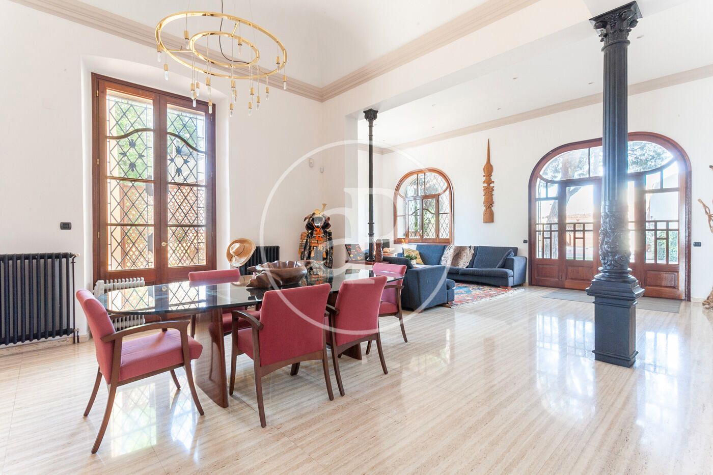 Dining room of House or chalet to rent in  Barcelona Capital  with Air Conditioner, Heating and Private garden