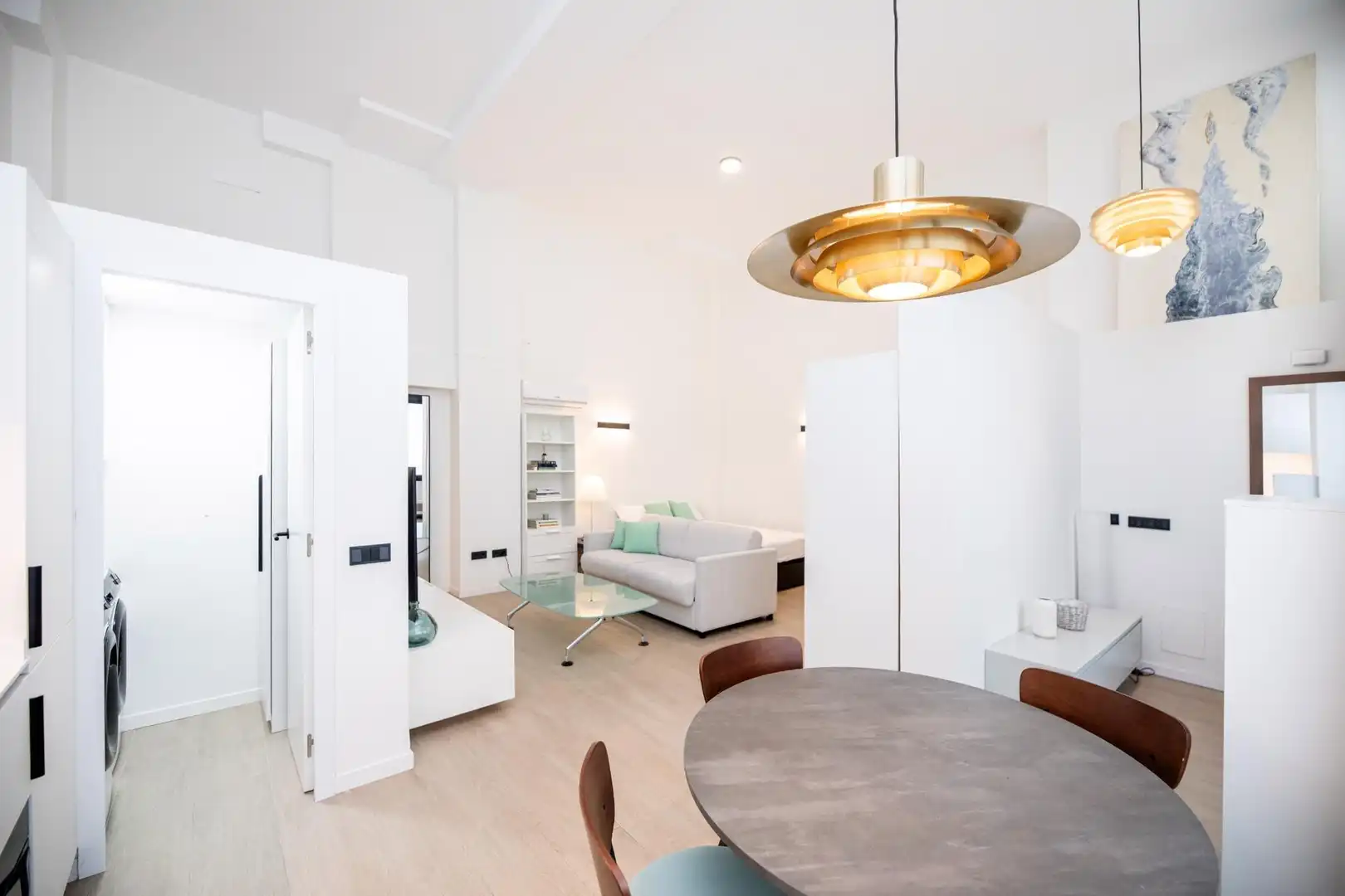 Sala de estar de Estudio de alquiler en Madrid con Amueblado y Alarma