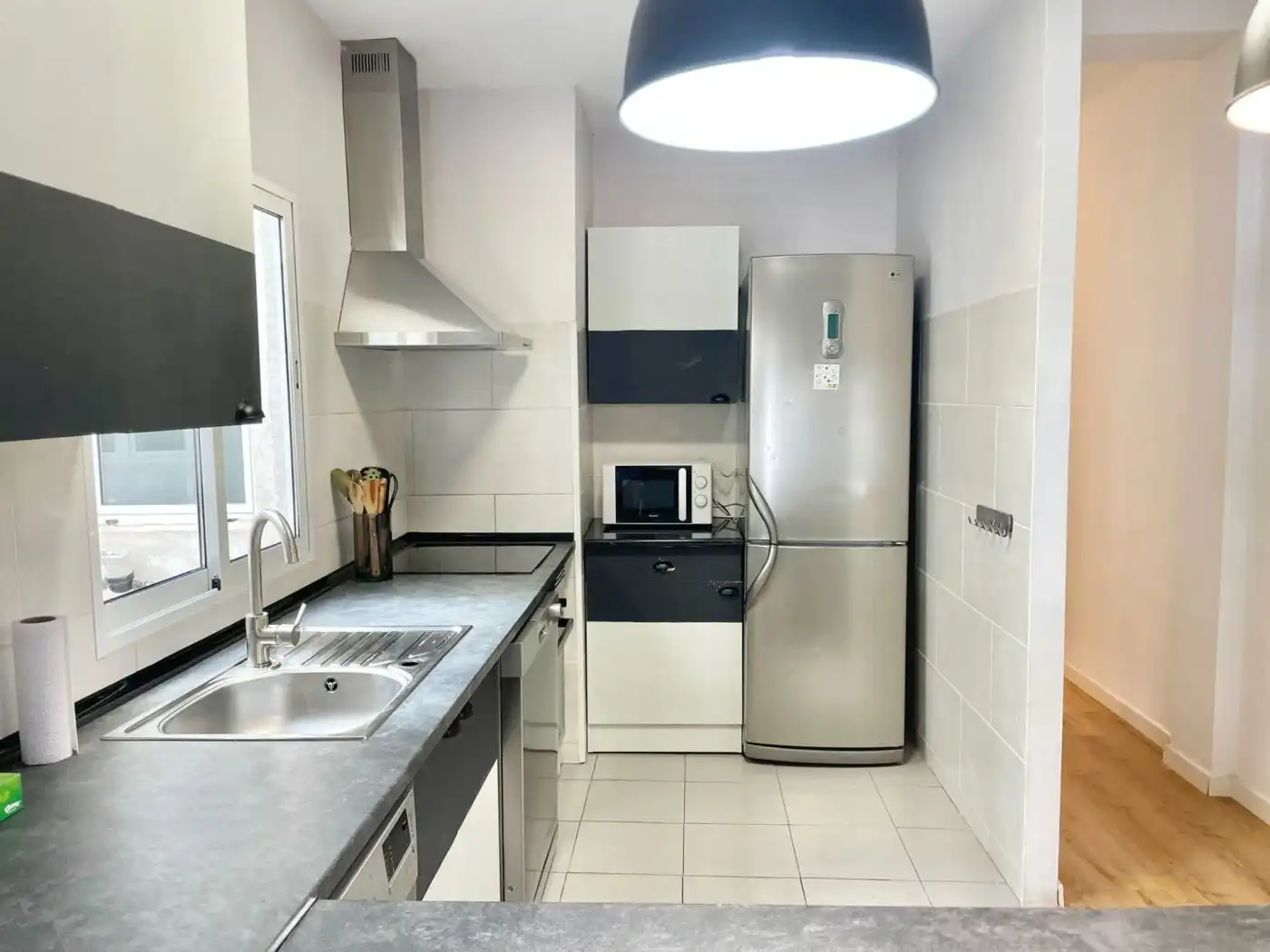 Cocina de Piso de alquiler en Valencia con Aire acondicionado, Calefacción y Parquet