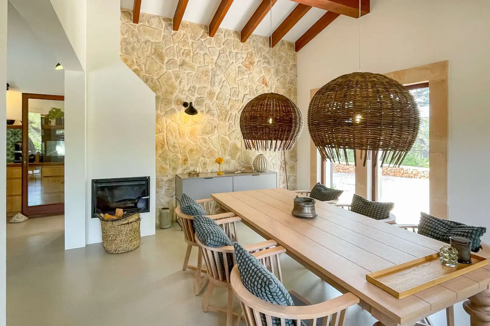 Dining room of Country homes for rent in Artà  with Air Conditioner, Heating and Terrace