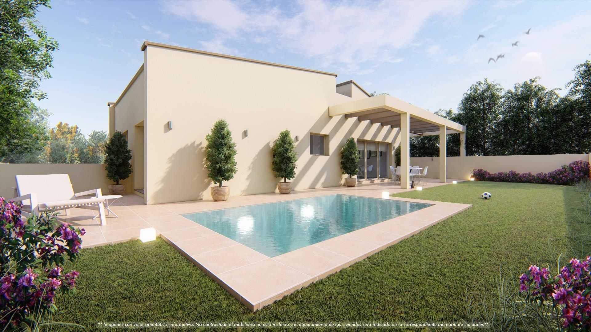 Schwimmbecken von Einfamilien-Reihenhaus zum Verkauf in Coín mit Klimaanlage, Privatgarten und Terrasse